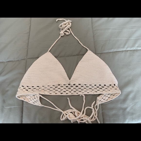 Cream colored crochet top, size S - Picture 1 of 2